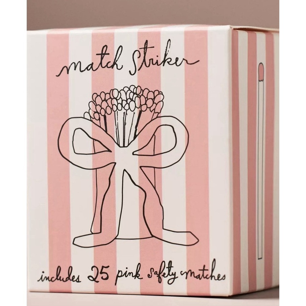 Anthropologie Ceramic Striker Match Bow Bronze Holder - Picture 2 of 7